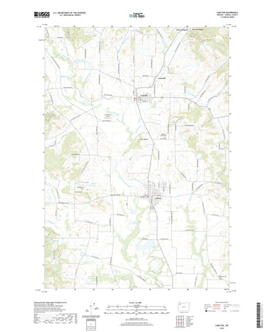 United States Geological Survey Carlton, OR (2020, 24000-Scale) digital map
