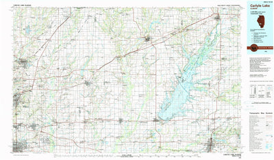 United States Geological Survey Carlyle Lake, IL (1985, 100000-Scale) digital map