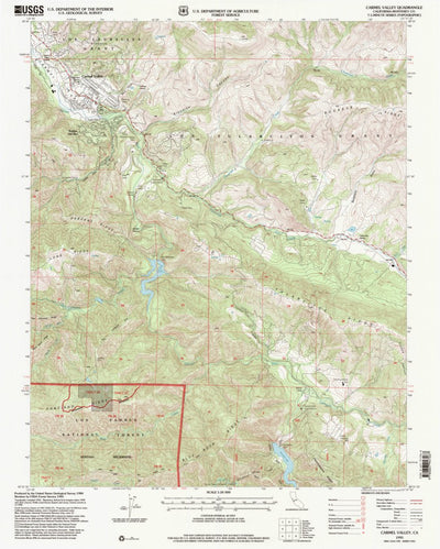 United States Geological Survey Carmel Valley, CA (1995, 24000-Scale) digital map