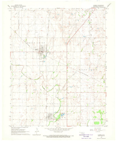 United States Geological Survey Carmen, OK (1968, 24000-Scale) digital map