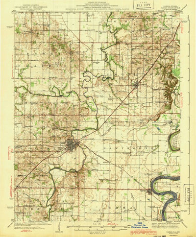 United States Geological Survey Carmi, IL-IN (1943, 62500-Scale) digital map