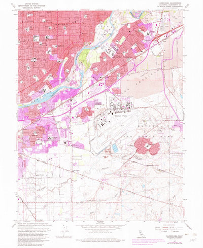 United States Geological Survey Carmichael, CA (1967, 24000-Scale) digital map