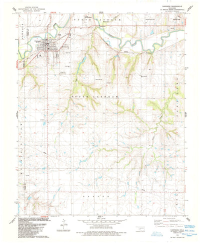 United States Geological Survey Carnegie, OK (1984, 24000-Scale) digital map