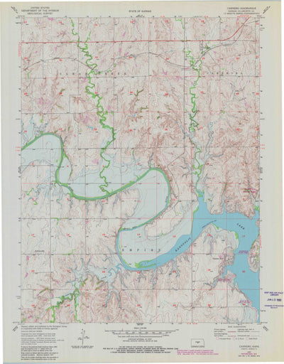 United States Geological Survey Carneiro, KS (1957, 24000-Scale) digital map