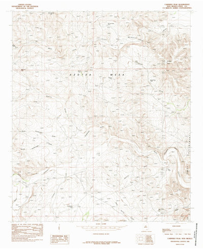 United States Geological Survey Carnero Peak, NM (1985, 24000-Scale) digital map