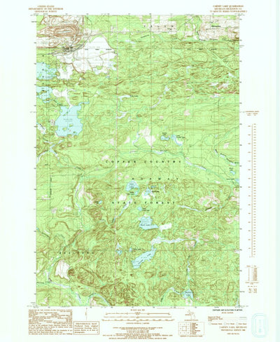 United States Geological Survey Carney Lake, MI (1986, 24000-Scale) digital map