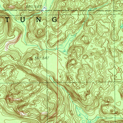 United States Geological Survey Carney Lake, MI (1986, 24000-Scale) digital map