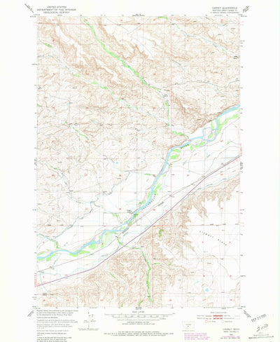 United States Geological Survey Carney, MT (1951, 24000-Scale) digital map