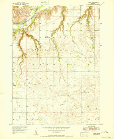 United States Geological Survey Carns, NE (1950, 24000-Scale) digital map