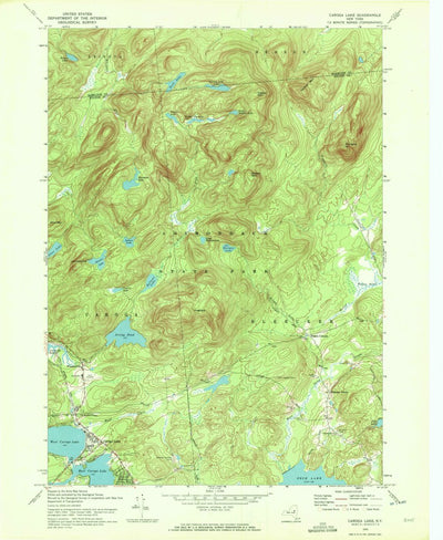 United States Geological Survey Caroga Lake, NY (1970, 24000-Scale) digital map
