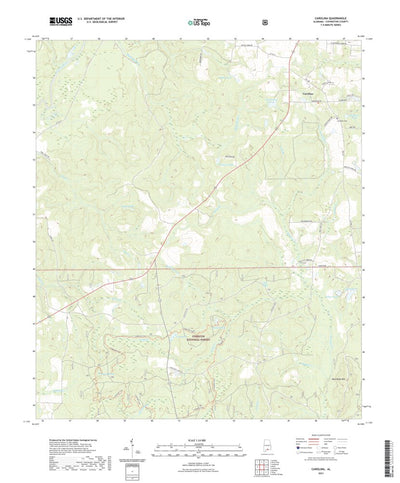 United States Geological Survey Carolina, AL (2021, 24000-Scale) digital map