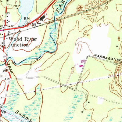 United States Geological Survey Carolina, RI (1953, 24000-Scale) digital map