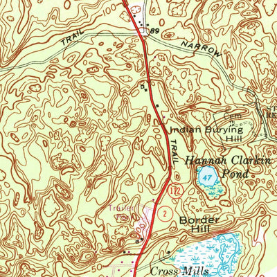 United States Geological Survey Carolina, RI (1953, 24000-Scale) digital map