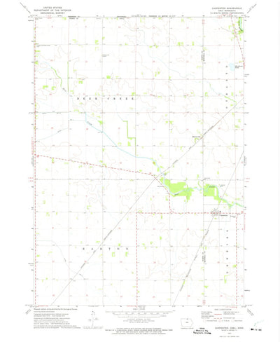 United States Geological Survey Carpenter, IA-MN (1972, 24000-Scale) digital map
