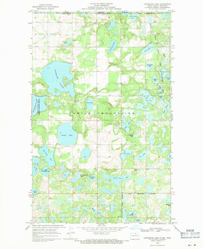United States Geological Survey Carpenter Lake, ND (1968, 24000-Scale) digital map