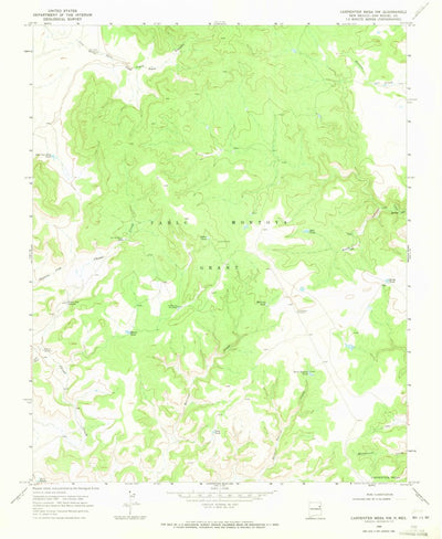 United States Geological Survey Carpenter Mesa NW, NM (1968, 24000-Scale) digital map