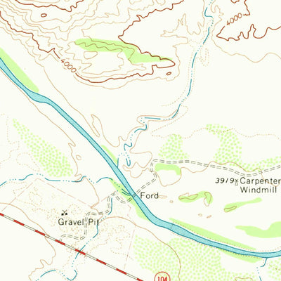 United States Geological Survey Carpenter Mesa SW, NM (1968, 24000-Scale) digital map