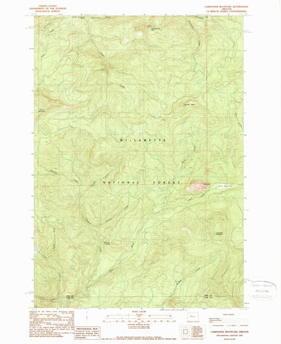 United States Geological Survey Carpenter Mountain, OR (1989, 24000-Scale) digital map