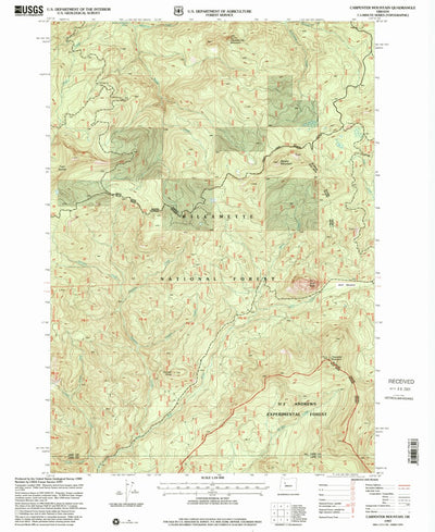 United States Geological Survey Carpenter Mountain, OR (1997, 24000-Scale) digital map