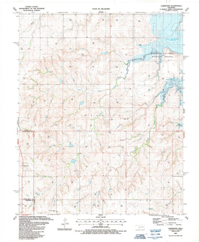 United States Geological Survey Carpenter, OK (1987, 24000-Scale) digital map