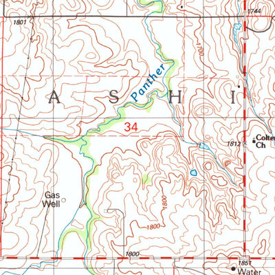 United States Geological Survey Carpenter, OK (1987, 24000-Scale) digital map