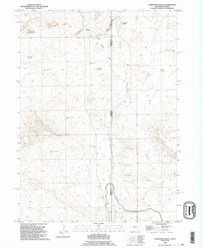 United States Geological Survey Carpenter Ranch, NE-WY (1990, 24000-Scale) digital map