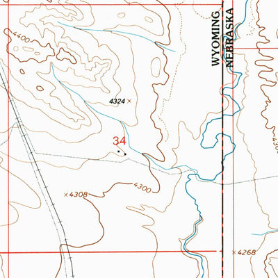 United States Geological Survey Carpenter Ranch, NE-WY (1990, 24000-Scale) digital map
