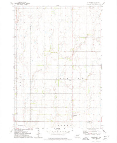 United States Geological Survey Carpenter, SD (1973, 24000-Scale) digital map