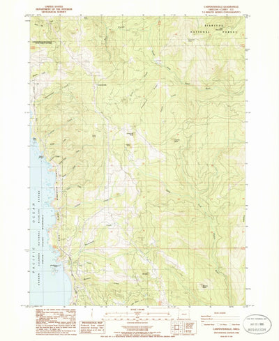 United States Geological Survey Carpenterville, OR (1986, 24000-Scale) digital map