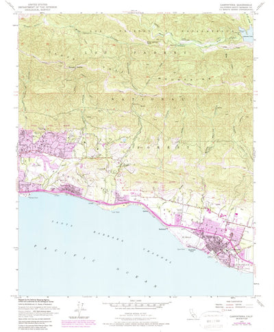 United States Geological Survey Carpinteria, CA (1952, 24000-Scale) digital map