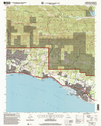 United States Geological Survey Carpinteria, CA (1995, 24000-Scale) digital map