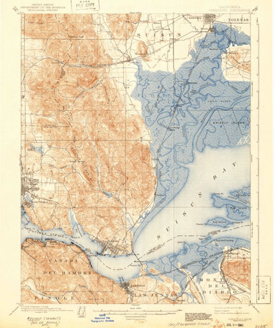 United States Geological Survey Carquinez Strait, CA (1901, 62500-Scale) digital map