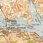 United States Geological Survey Carquinez Strait, CA (1942, 62500-Scale) digital map