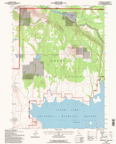 United States Geological Survey Carr Butte, CA-OR (1993, 24000-Scale) digital map