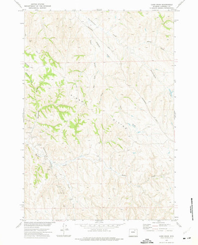 United States Geological Survey Carr Draw, WY (1972, 24000-Scale) digital map