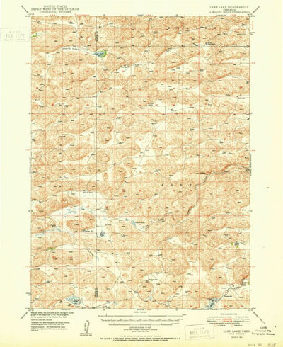 United States Geological Survey Carr Lake, NE (1950, 62500-Scale) digital map