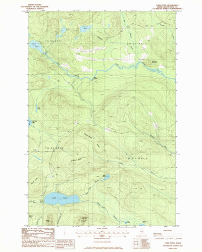 United States Geological Survey Carr Pond, ME (1985, 24000-Scale) digital map