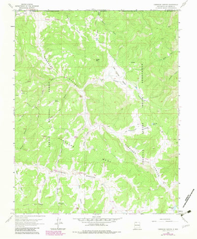 United States Geological Survey Carracas Canyon, NM (1963, 24000-Scale) digital map