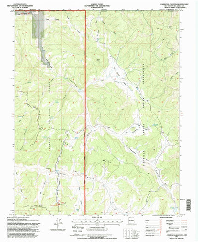 United States Geological Survey Carracas Canyon, NM (1995, 24000-Scale) digital map