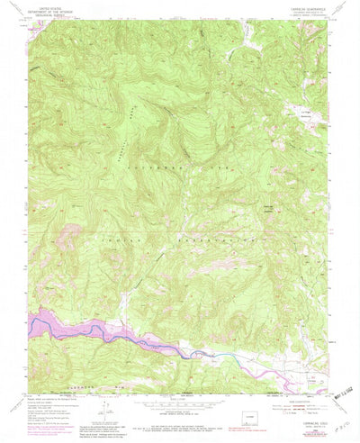 United States Geological Survey Carracas, CO-NM (1954, 24000-Scale) digital map