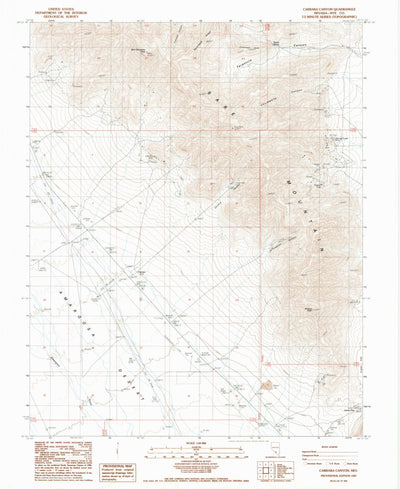 United States Geological Survey Carrara Canyon, NV (1987, 24000-Scale) digital map