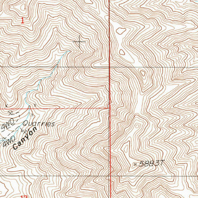 United States Geological Survey Carrara Canyon, NV (1987, 24000-Scale) digital map