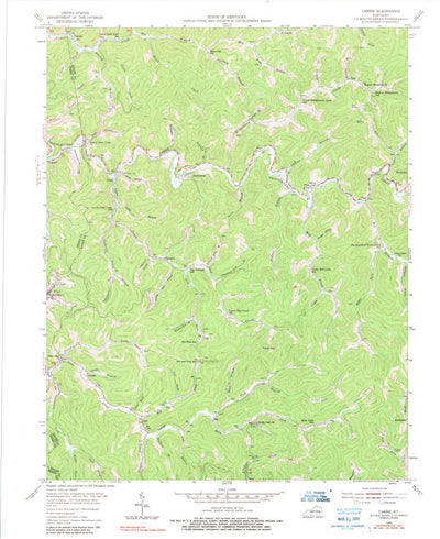 United States Geological Survey Carrie, KY (1954, 24000-Scale) digital map
