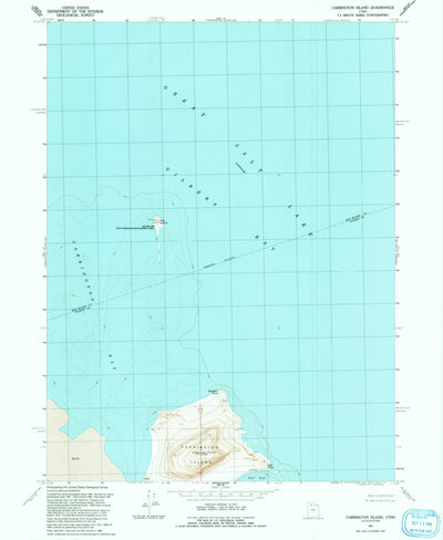 United States Geological Survey Carrington Island, UT (1991, 24000-Scale) digital map