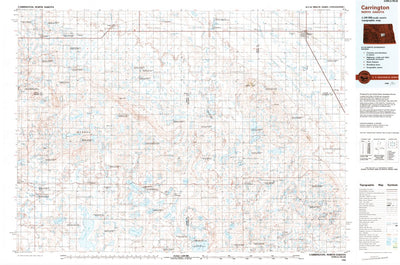 United States Geological Survey Carrington, ND (1994, 100000-Scale) digital map