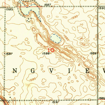 United States Geological Survey Carrington West, ND (1950, 24000-Scale) digital map