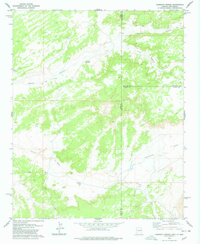 United States Geological Survey Carrisito Spring, AZ-NM (1978, 24000-Scale) digital map