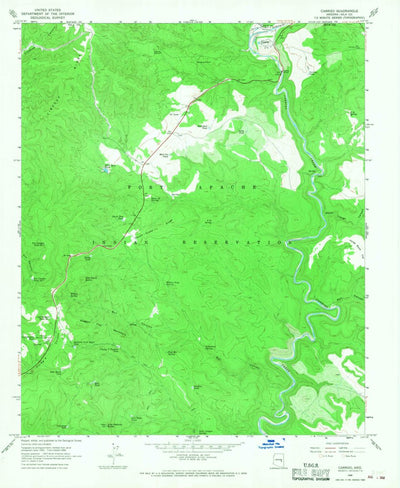 United States Geological Survey Carrizo, AZ (1966, 24000-Scale) digital map