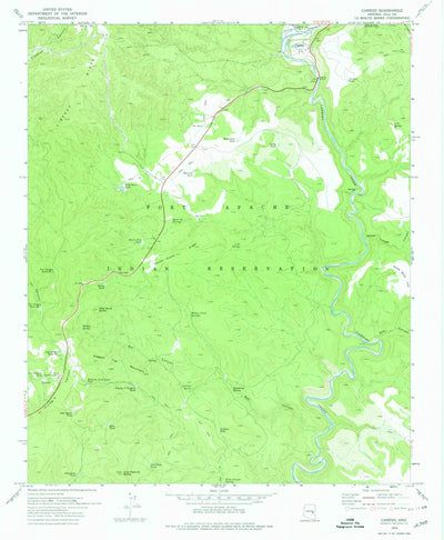 United States Geological Survey Carrizo, AZ (1978, 24000-Scale) digital map
