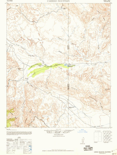 United States Geological Survey Carrizo Mountain, CA (1942, 62500-Scale) digital map